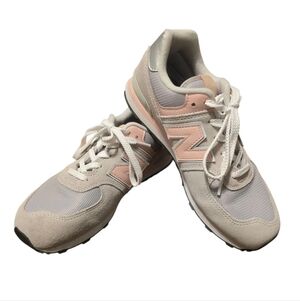 New Balance 574 Core GS Sneakers Rain Cloud Pink Haze Size 6 GC574EVK